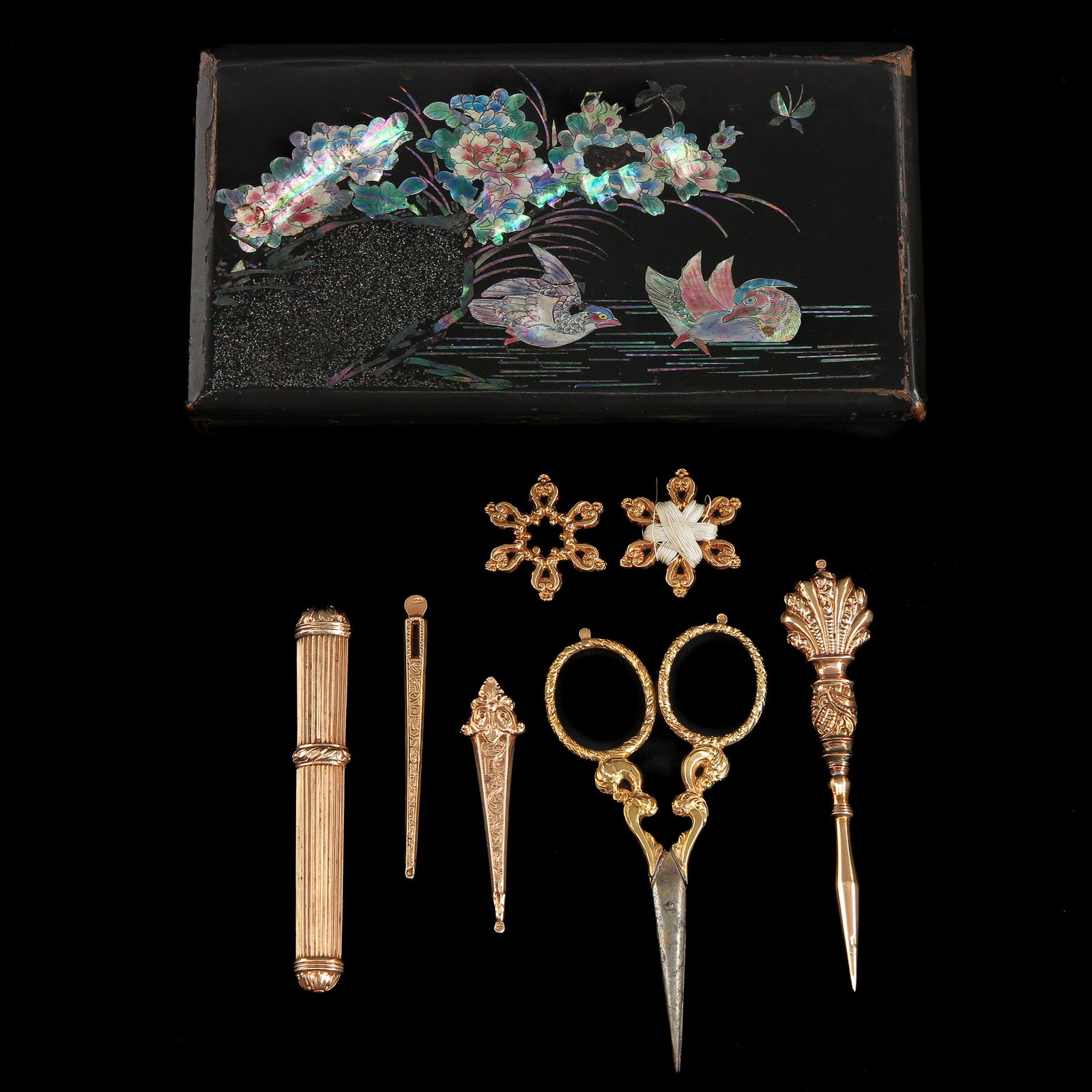 A Gold Sewing Set (1 of 10)