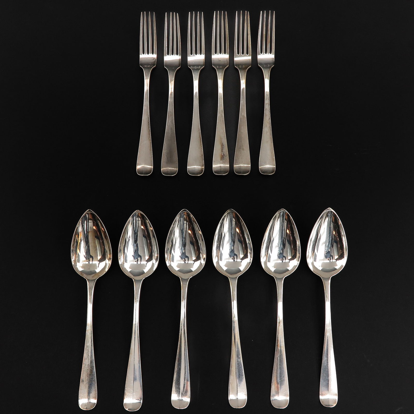 A Collection of 6 Silver Forks and Spoons (1 of 4)