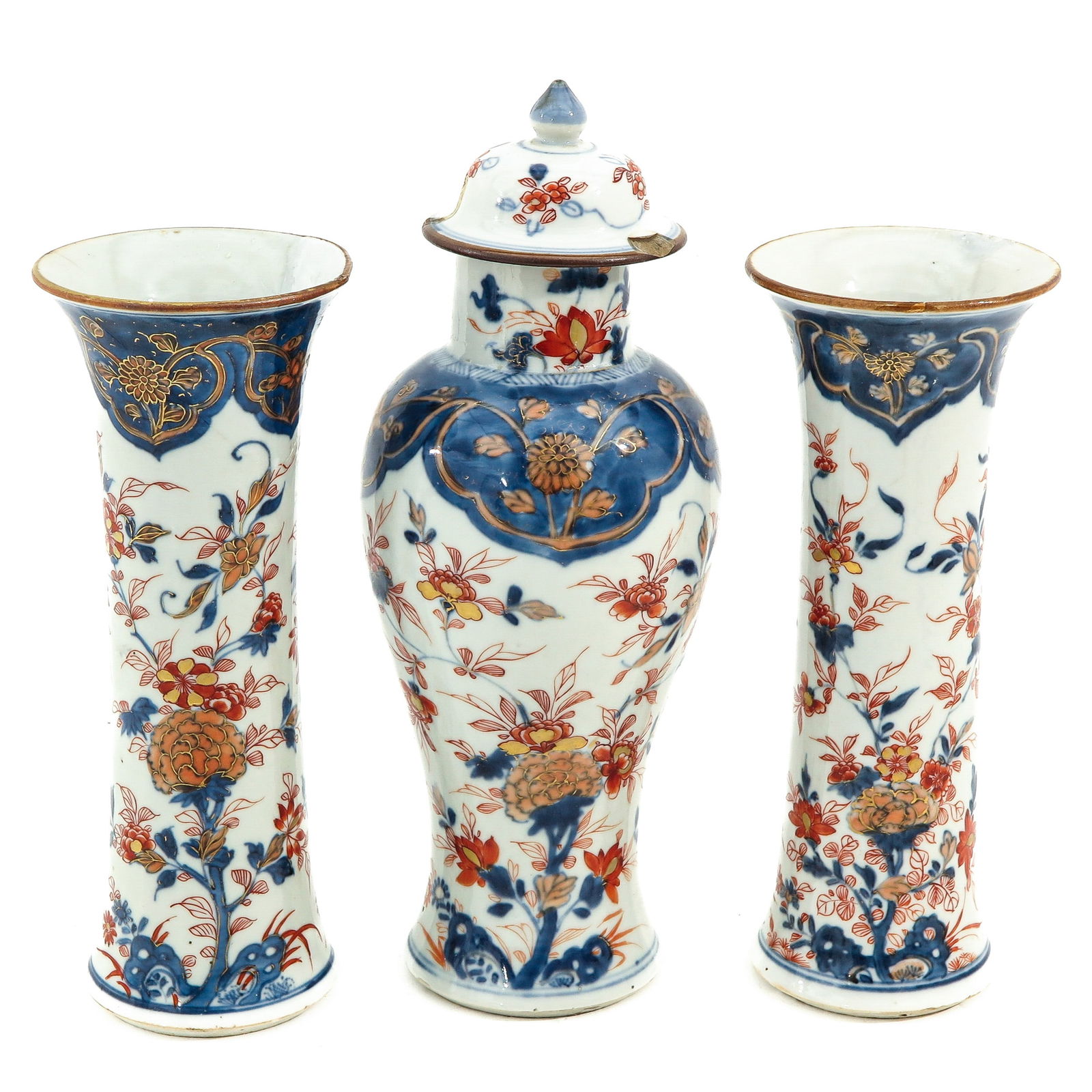 A 3 Piece Imari Garniture Set (1 of 10)