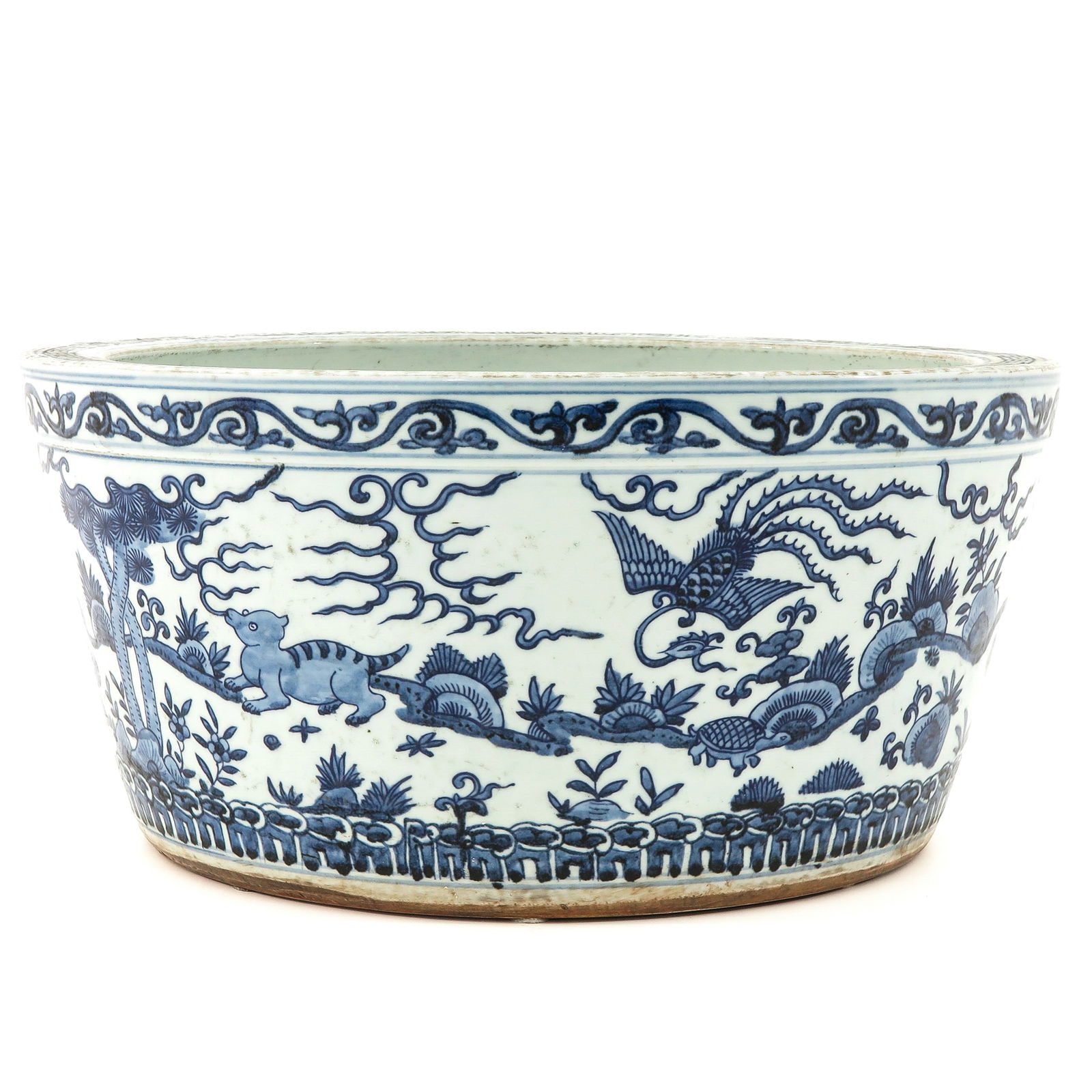 A Large Blue and White Pot (1 of 10)