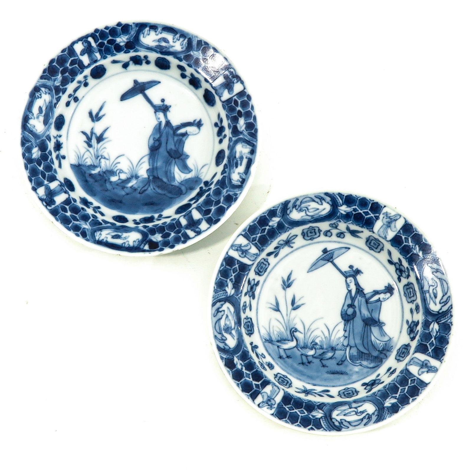 A Pair of Small Blue and White Plates (1 of 9)