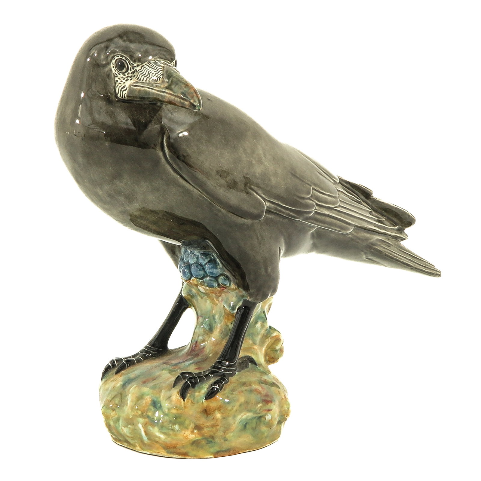 A Sculpture: Austria, pottery, depicting crow, height 22 cm.
