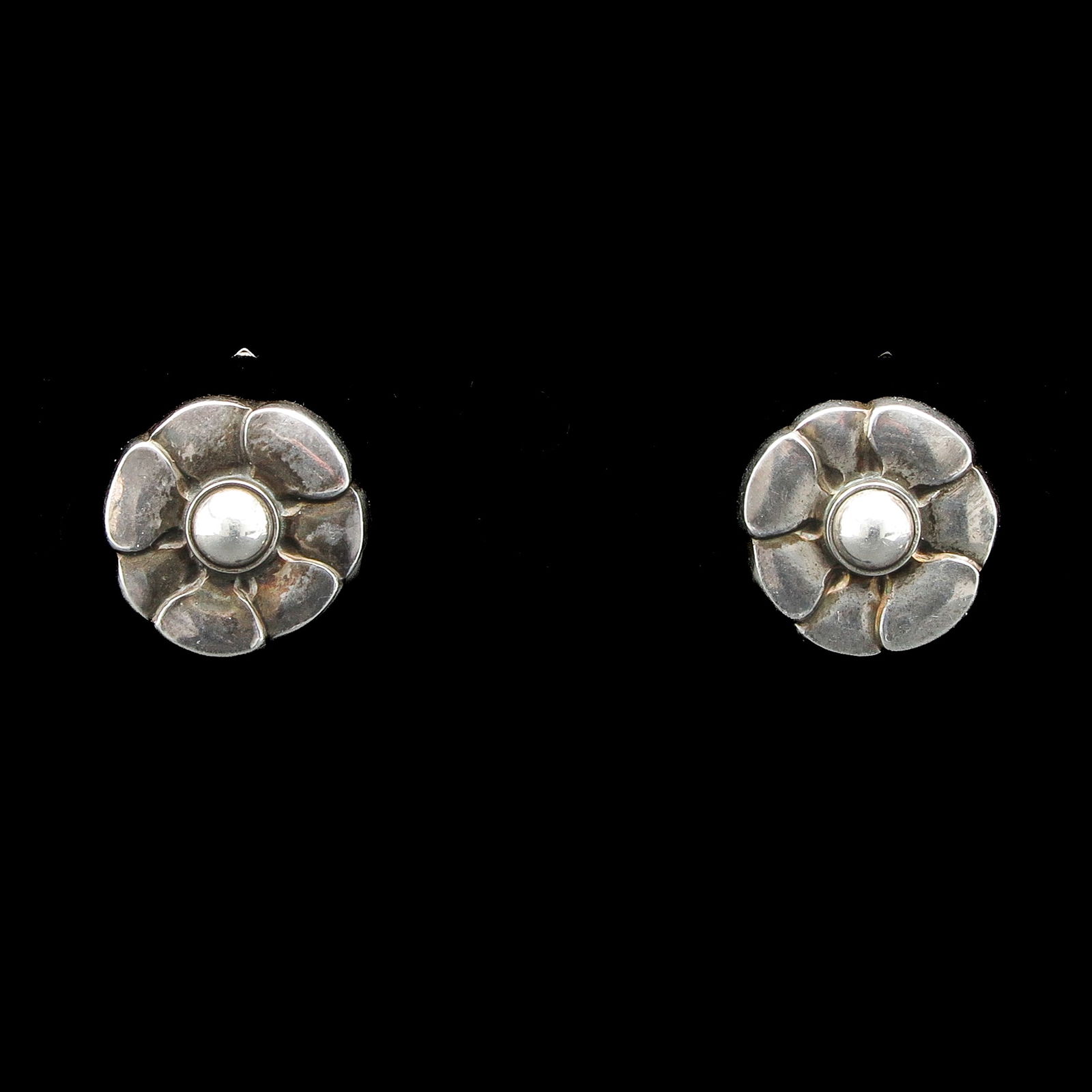 A Pair of Silver Georg Jensen Earrings (1 of 5)