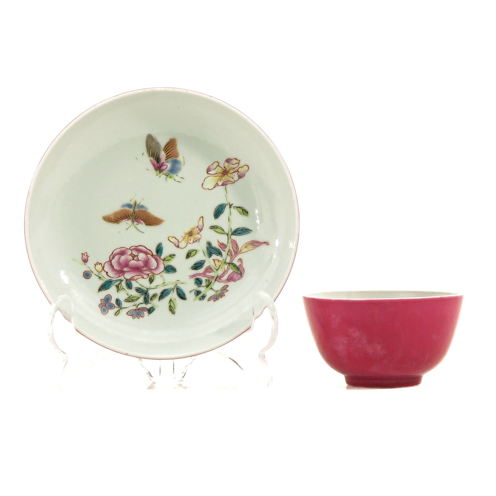 A Famille Rose Cup and Saucer (1 of 9)