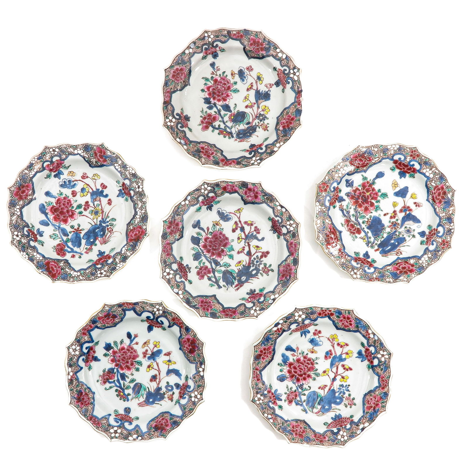 A Series of 6 Famille Rose Plates (1 of 10)