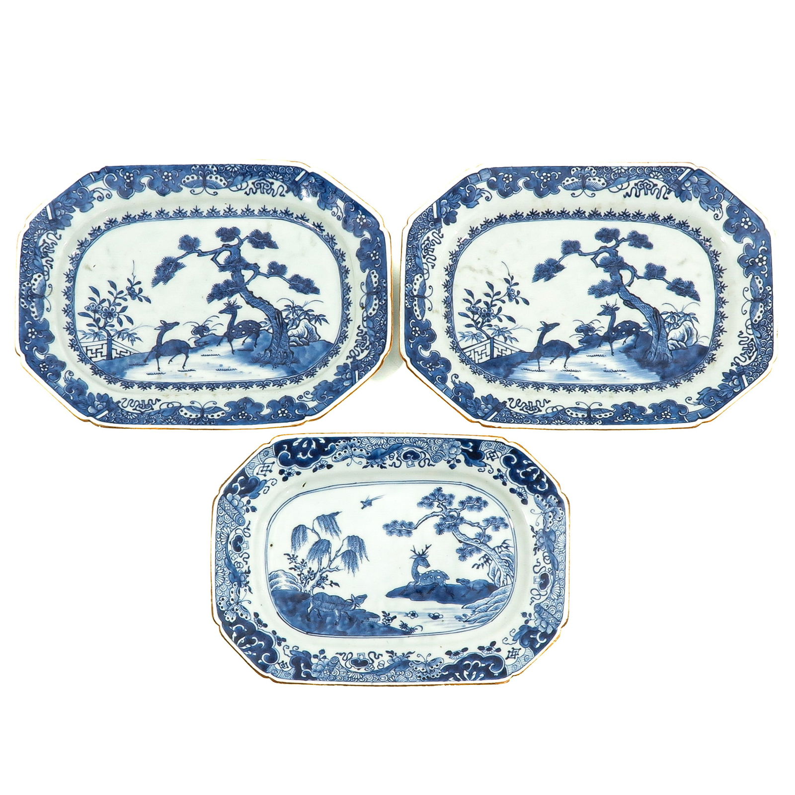 A Collection of 3 Blue and White Serving Trays (1 of 10)