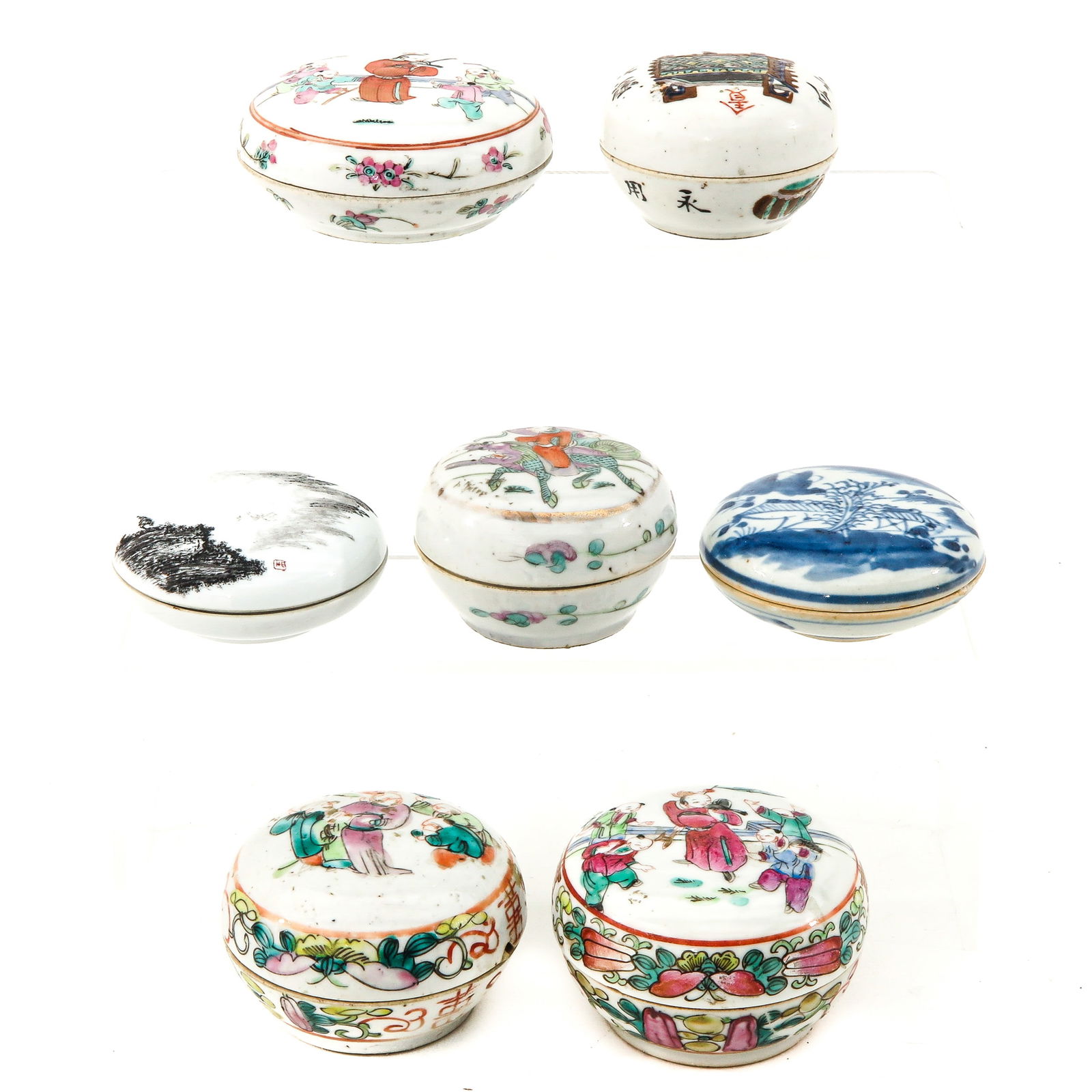 A Collection of Round Chinese Boxes (1 of 10)