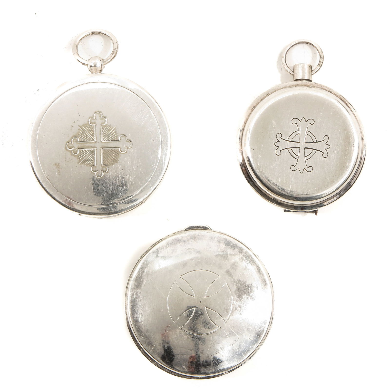 A Lot of 3 Silver Hosti Boxes (1 of 4)