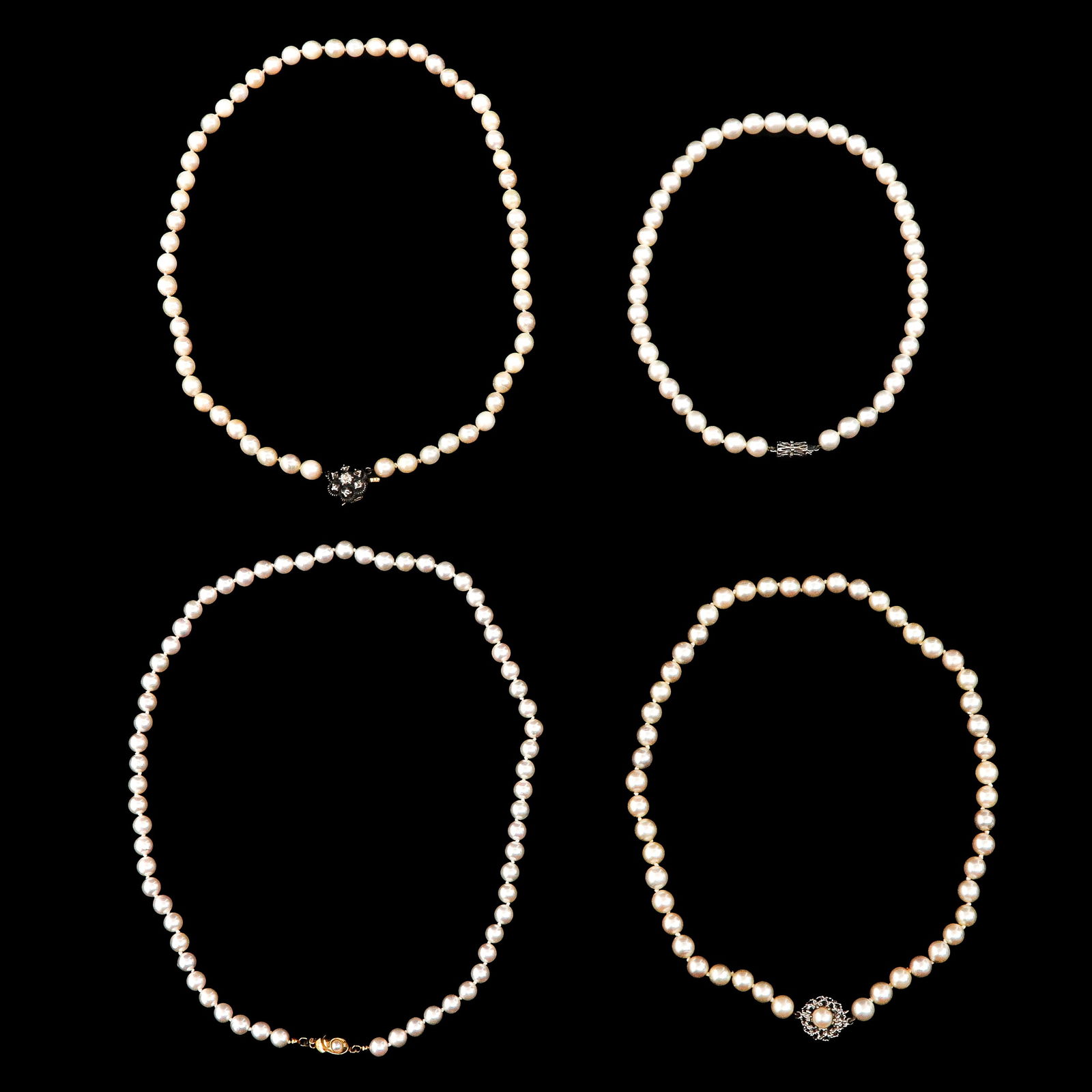 A Collection of 4 Pearl Necklaces (1 of 10)
