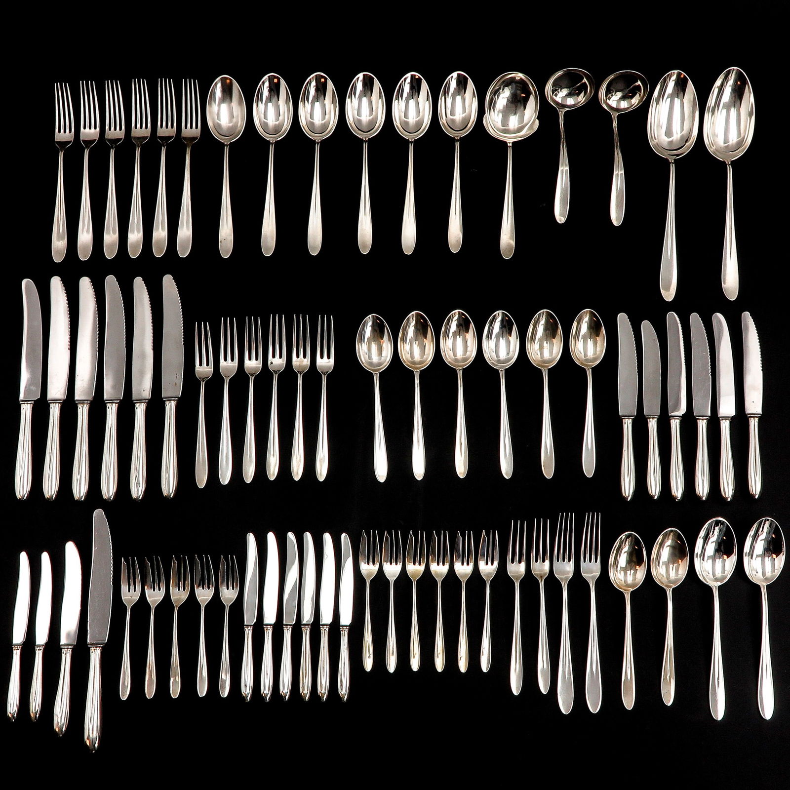 A 70 Piece Dutch Silver Cutlery Set (1 of 10)