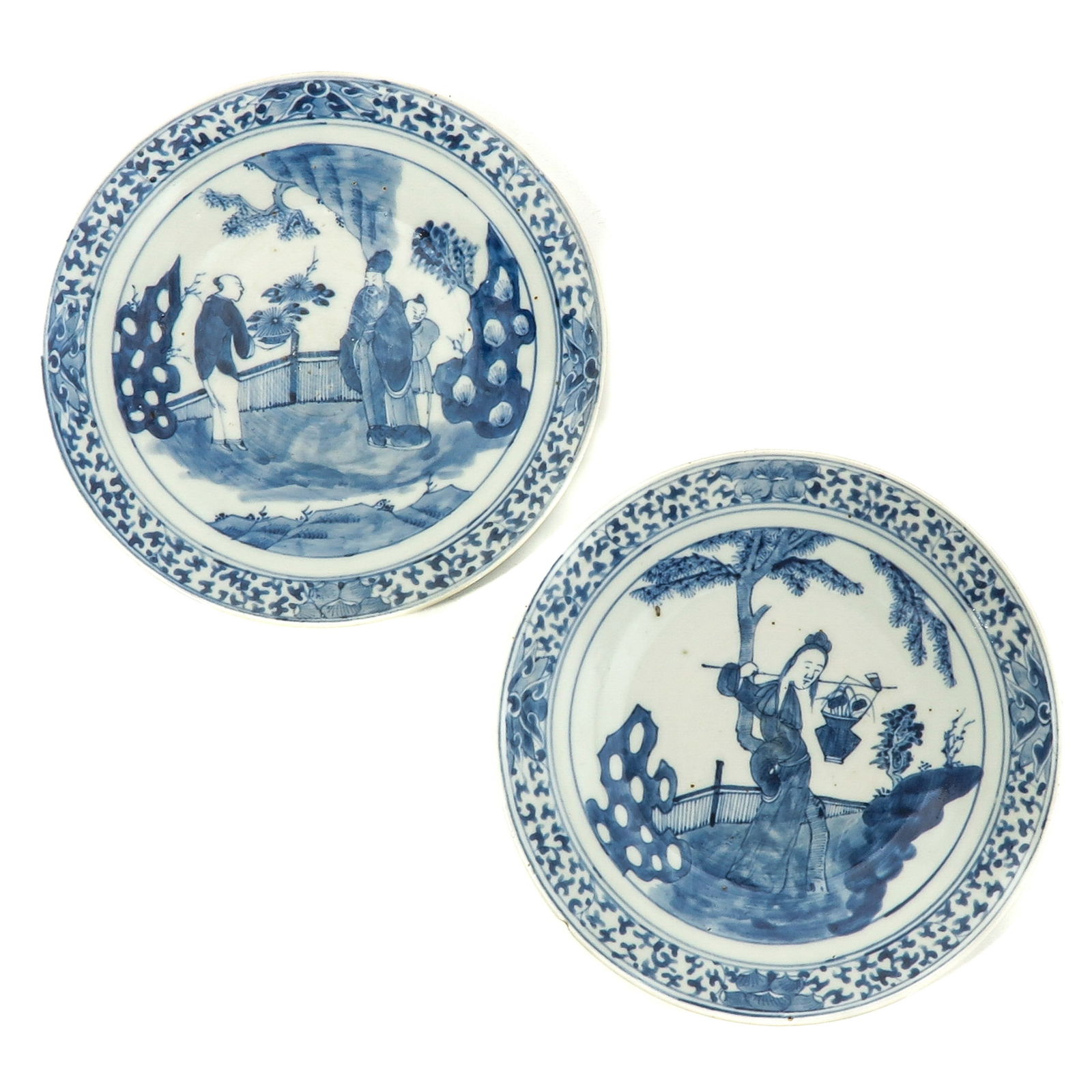 A Lot of 2 Blue and White Plates (1 of 10)