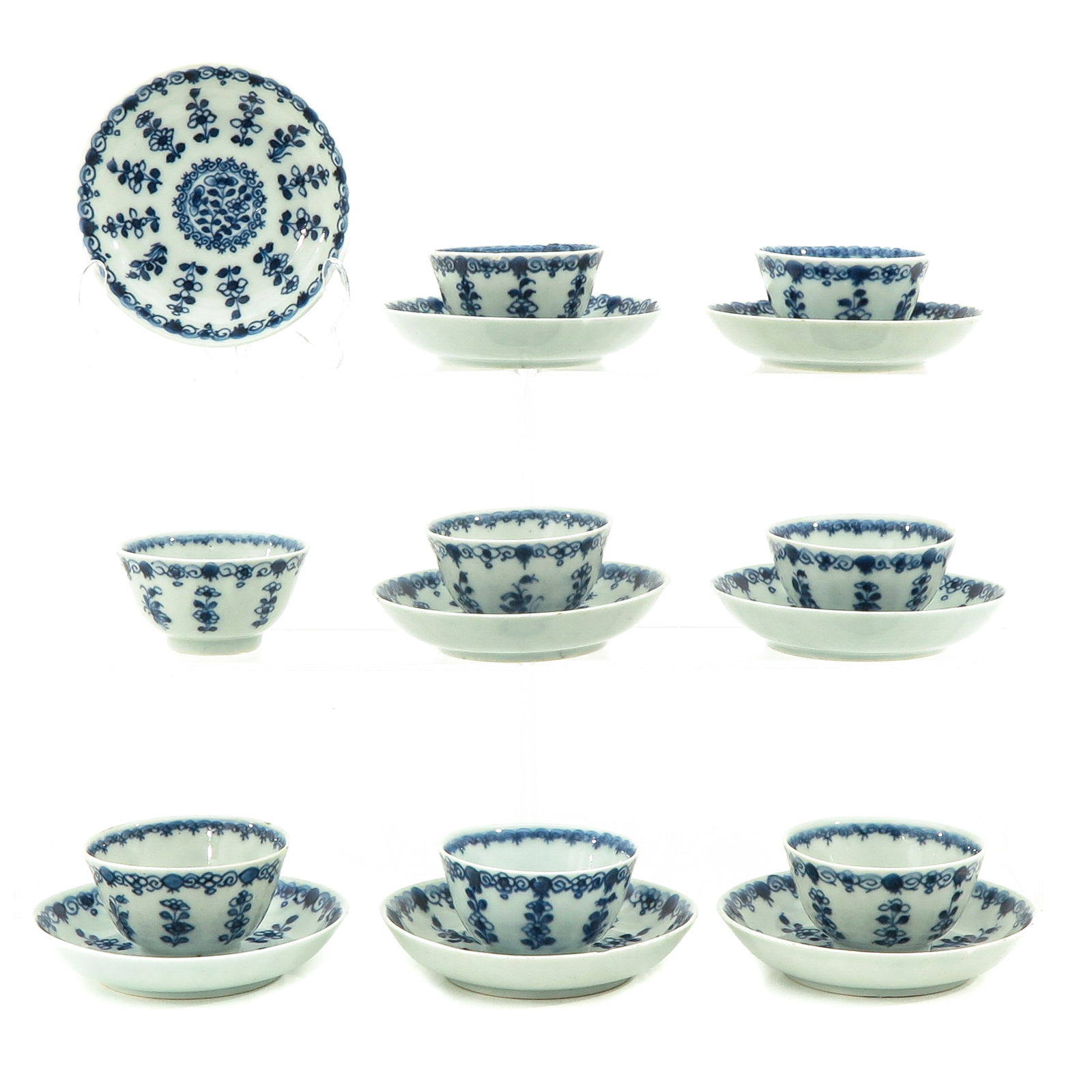 A Series of 8 Cups and Saucers (1 of 10)