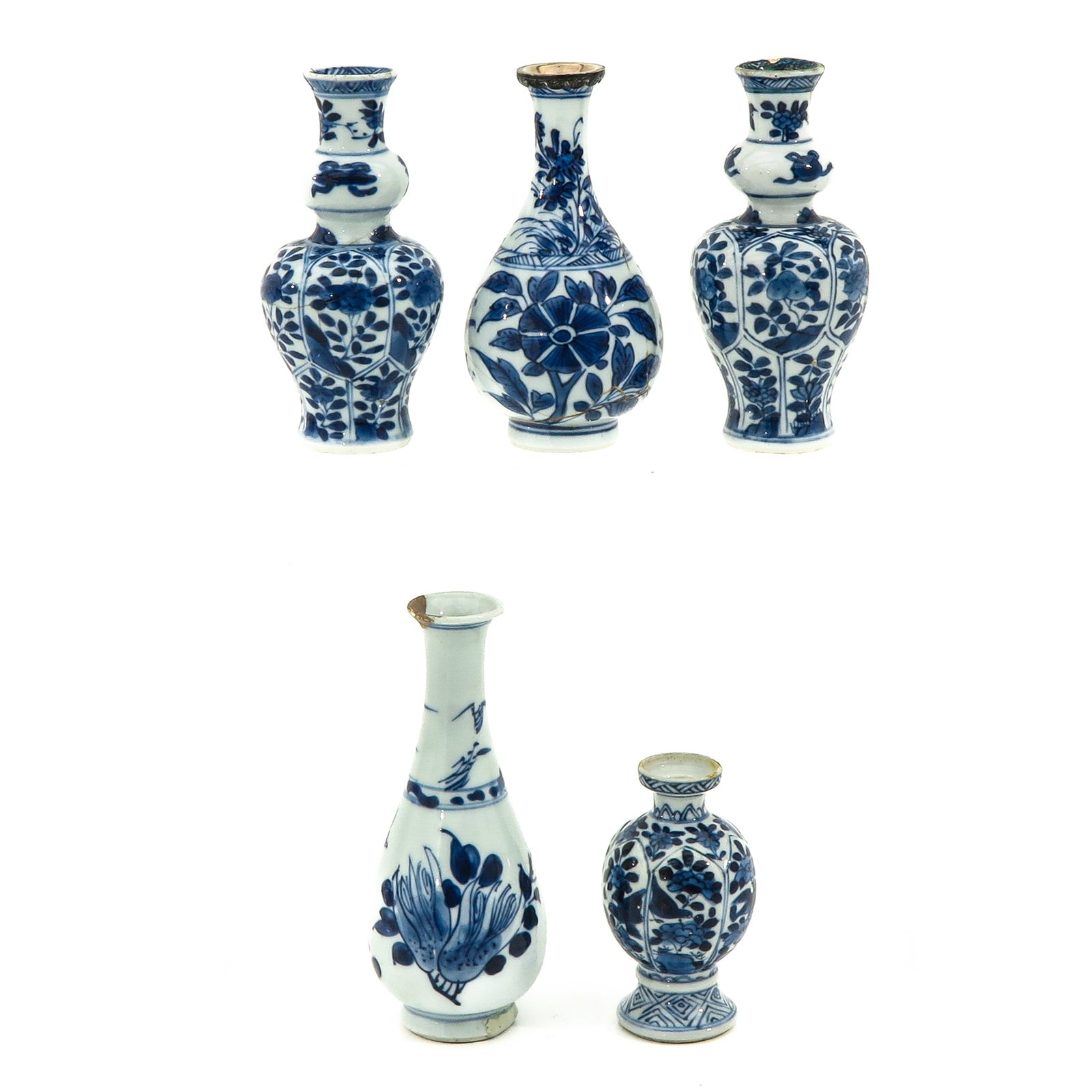 A Collection of 5 Miniature Vases (1 of 9)