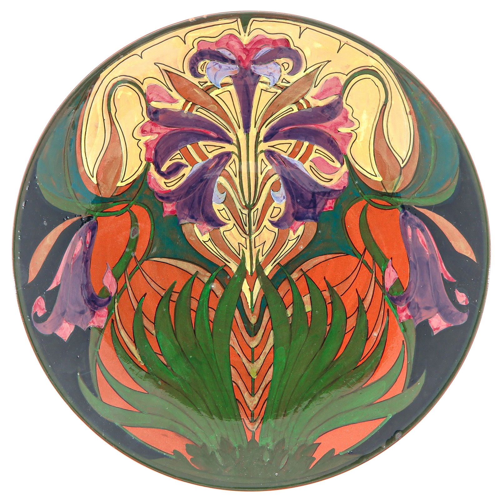 A Gouda South Holland Polychrome Decor Plate (1 of 6)