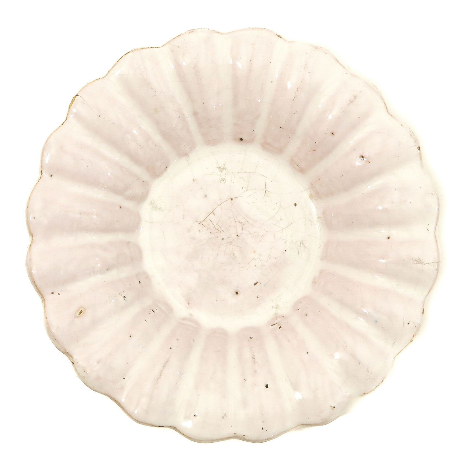 A Delft Dish: Earthenware, 18th century, so-called white Delft, diameter 21 cm., chips on the edge