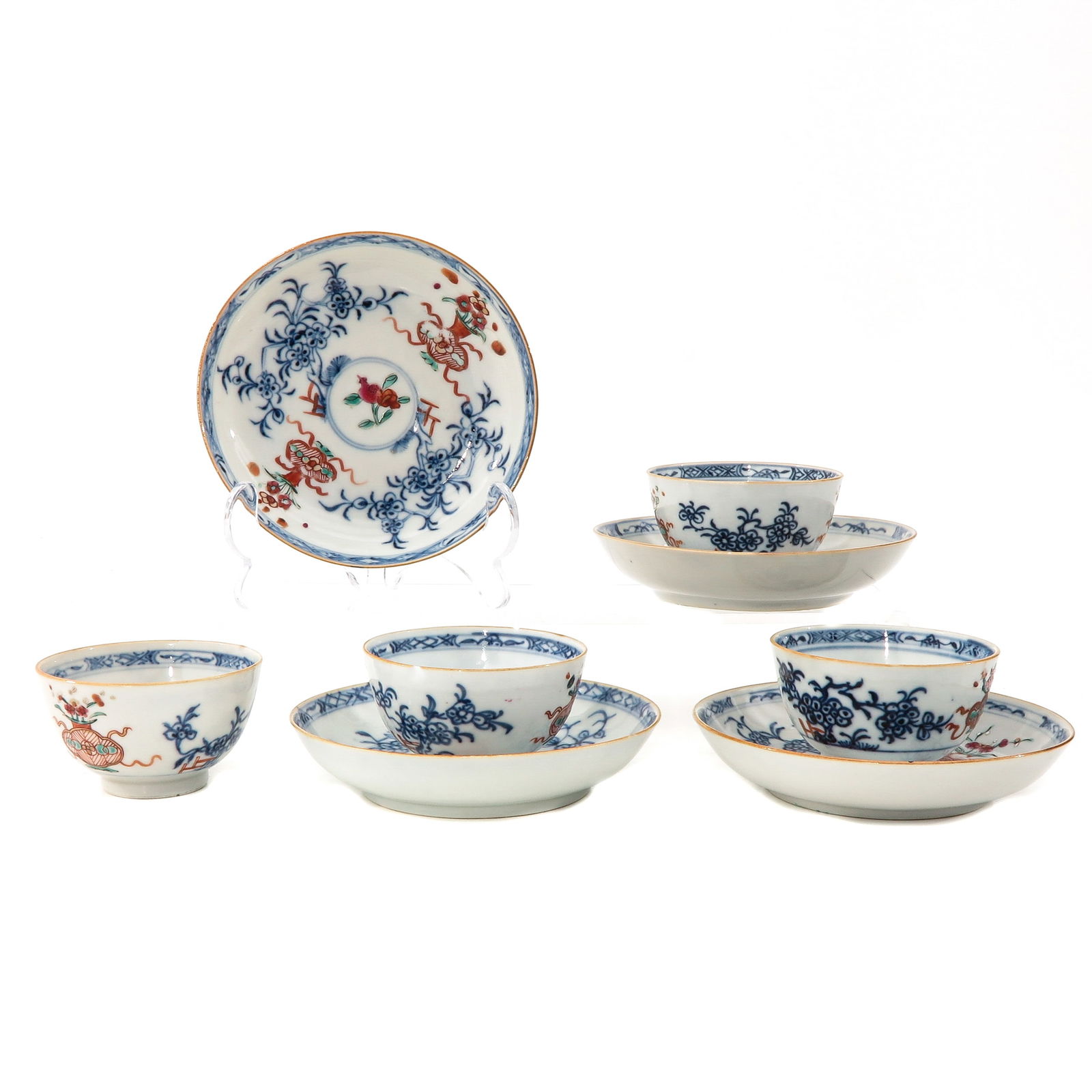 A Series of 4 cups and Saucers (1 of 10)