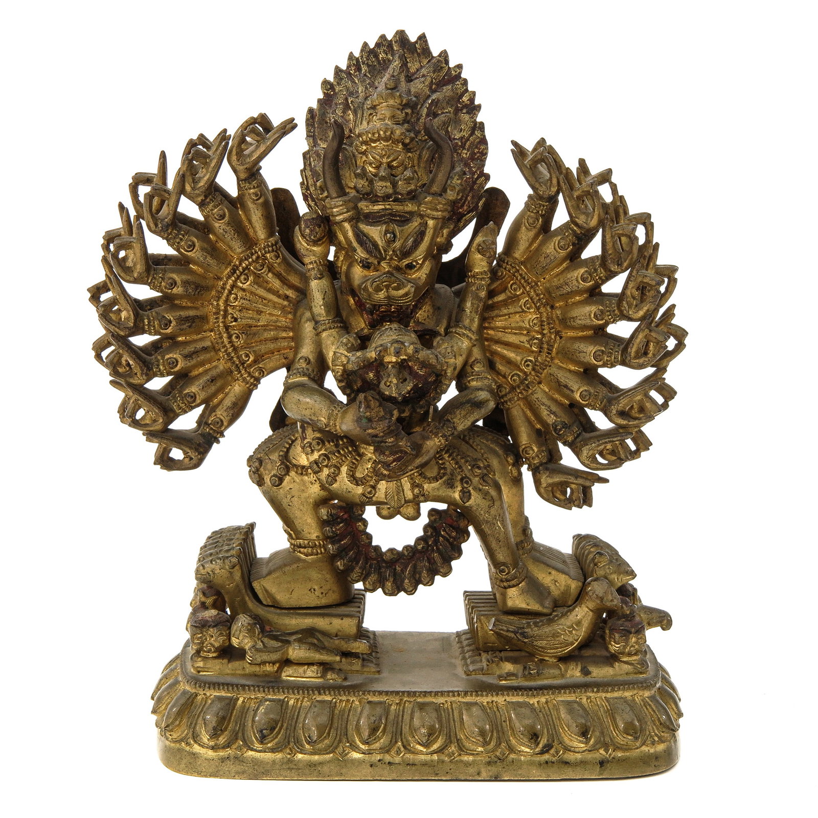 A Buddhist Vajrabhairava Sculpture: 17 cm. tall.