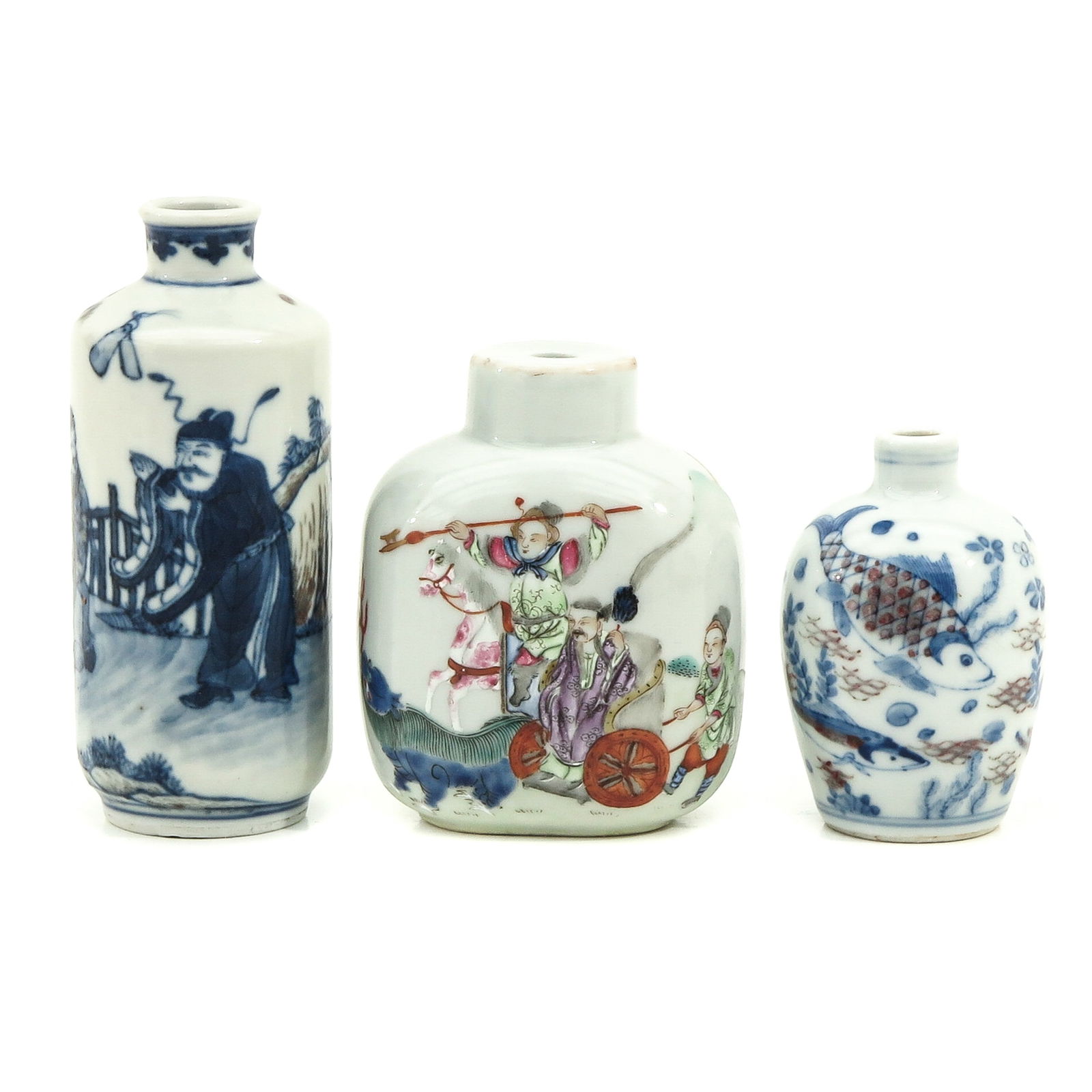 A Collection of 3 Snuff Bottles (1 of 10)