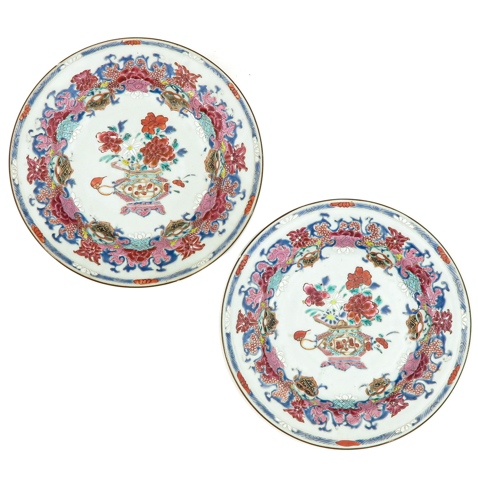 A Pair of Famille Rose Plates (1 of 9)