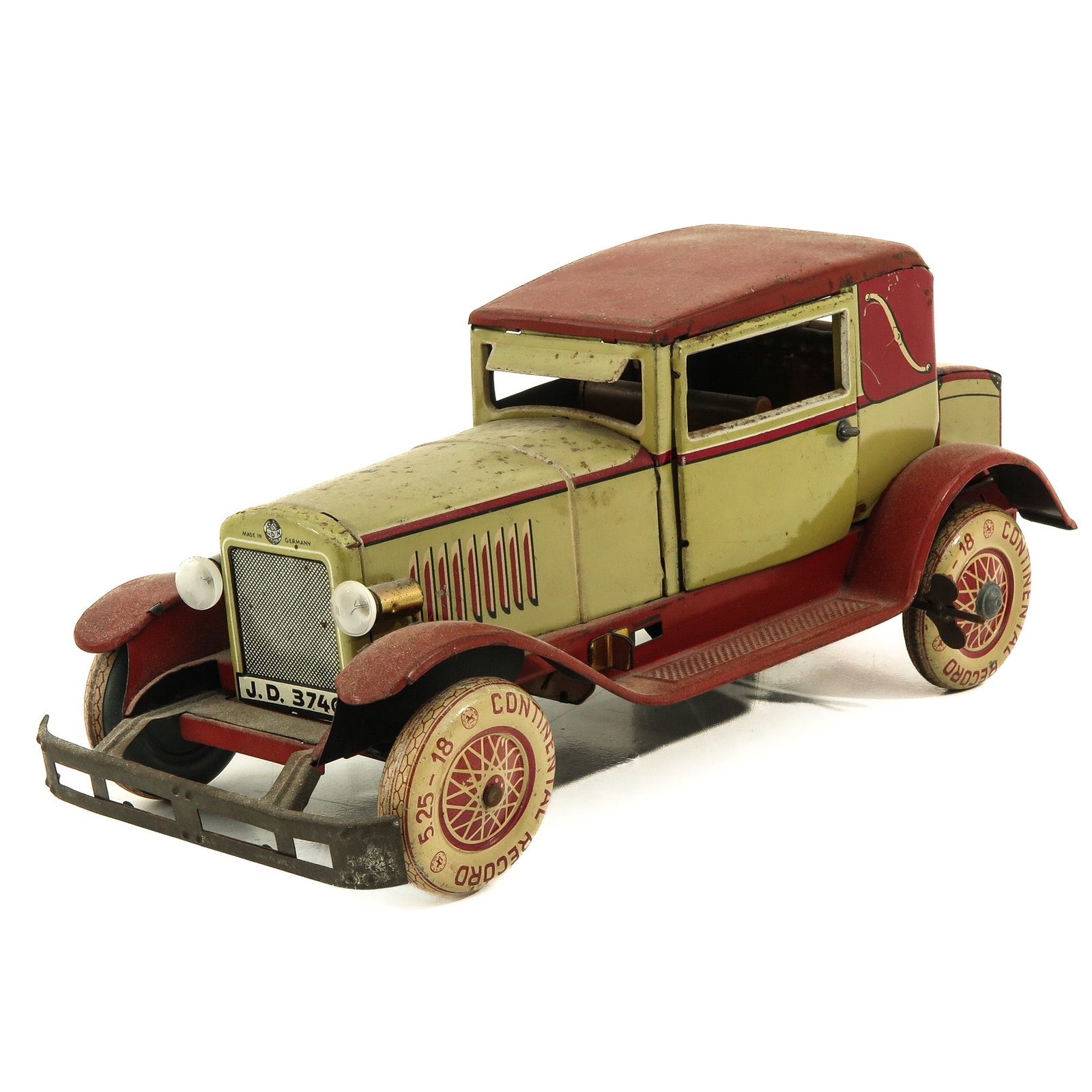 A Tin Toy 1930: Distler, Hojalata Limousine, 1930, with Continental Record tires, length 34 cm.