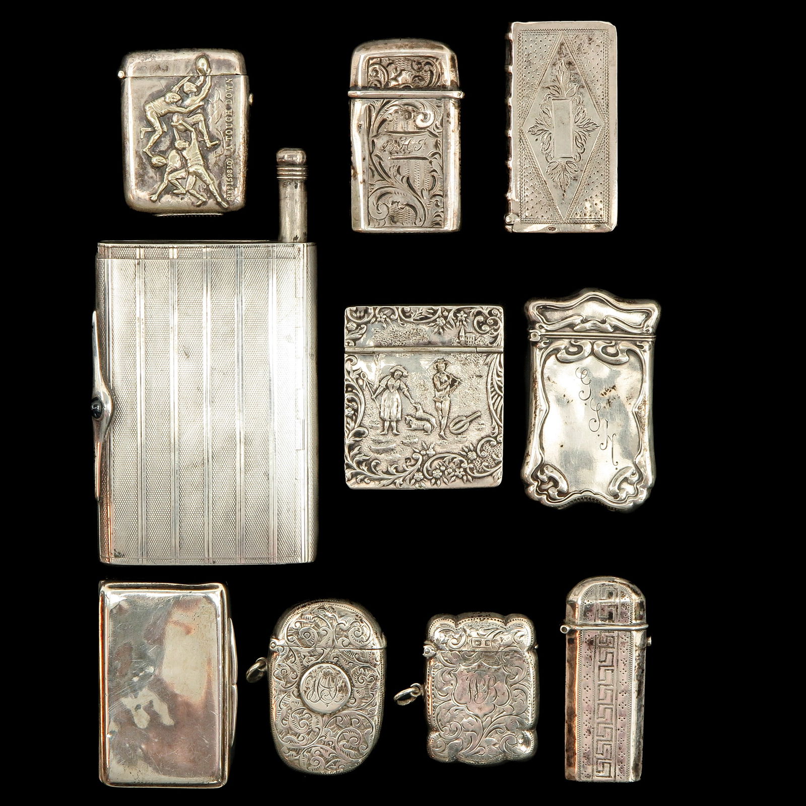 A Collection of Silver Vestacases (1 of 4)
