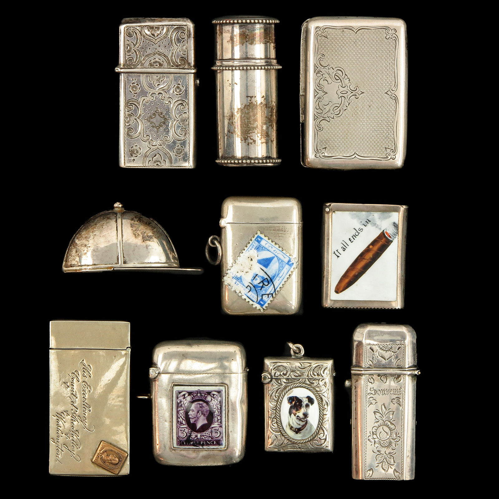 A Collection of Silver Vestacases (1 of 4)