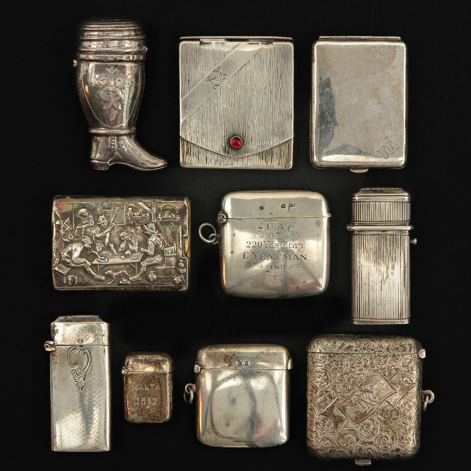 A Collection of Silver Vestacases (1 of 4)