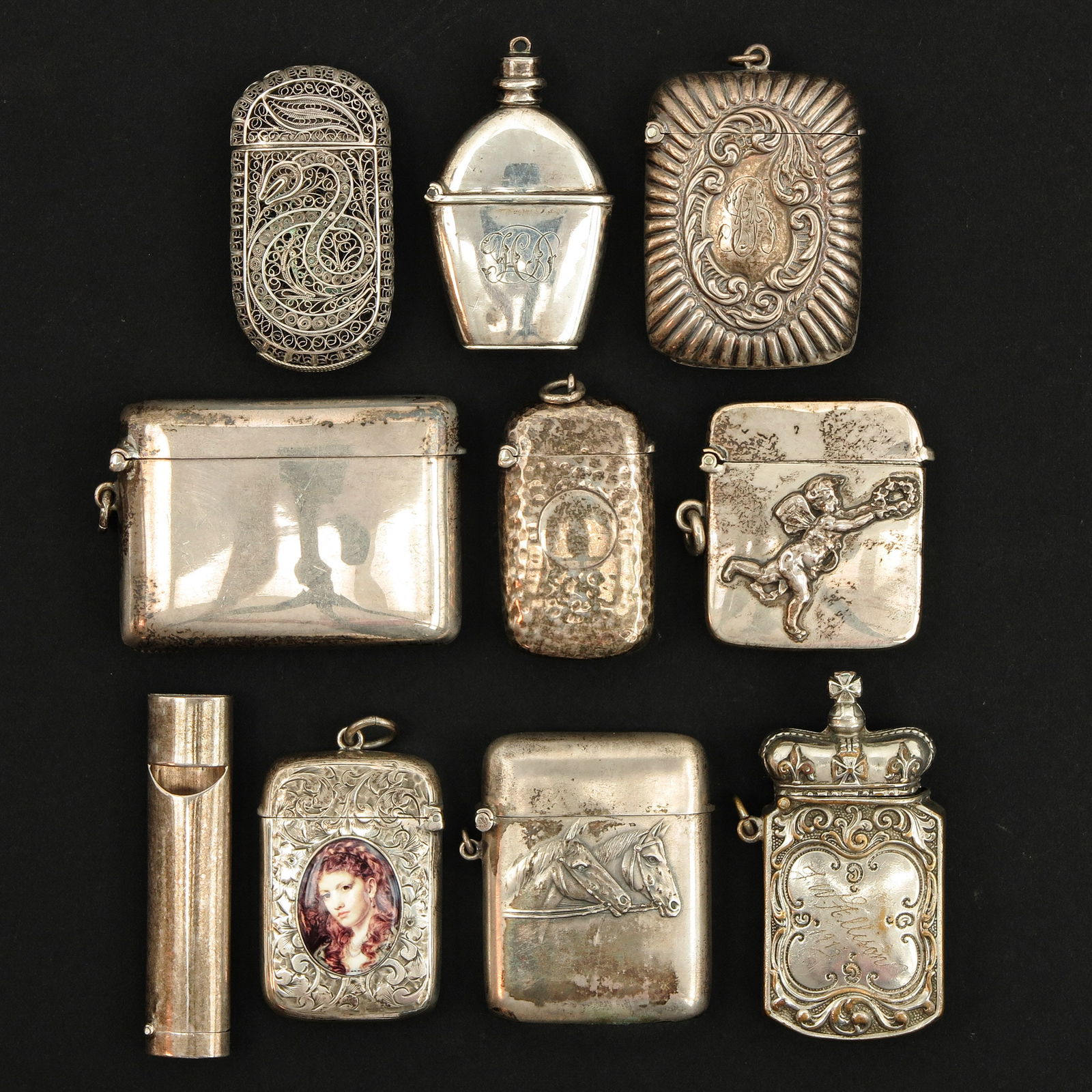A Collection of Silver Vestacases (1 of 4)