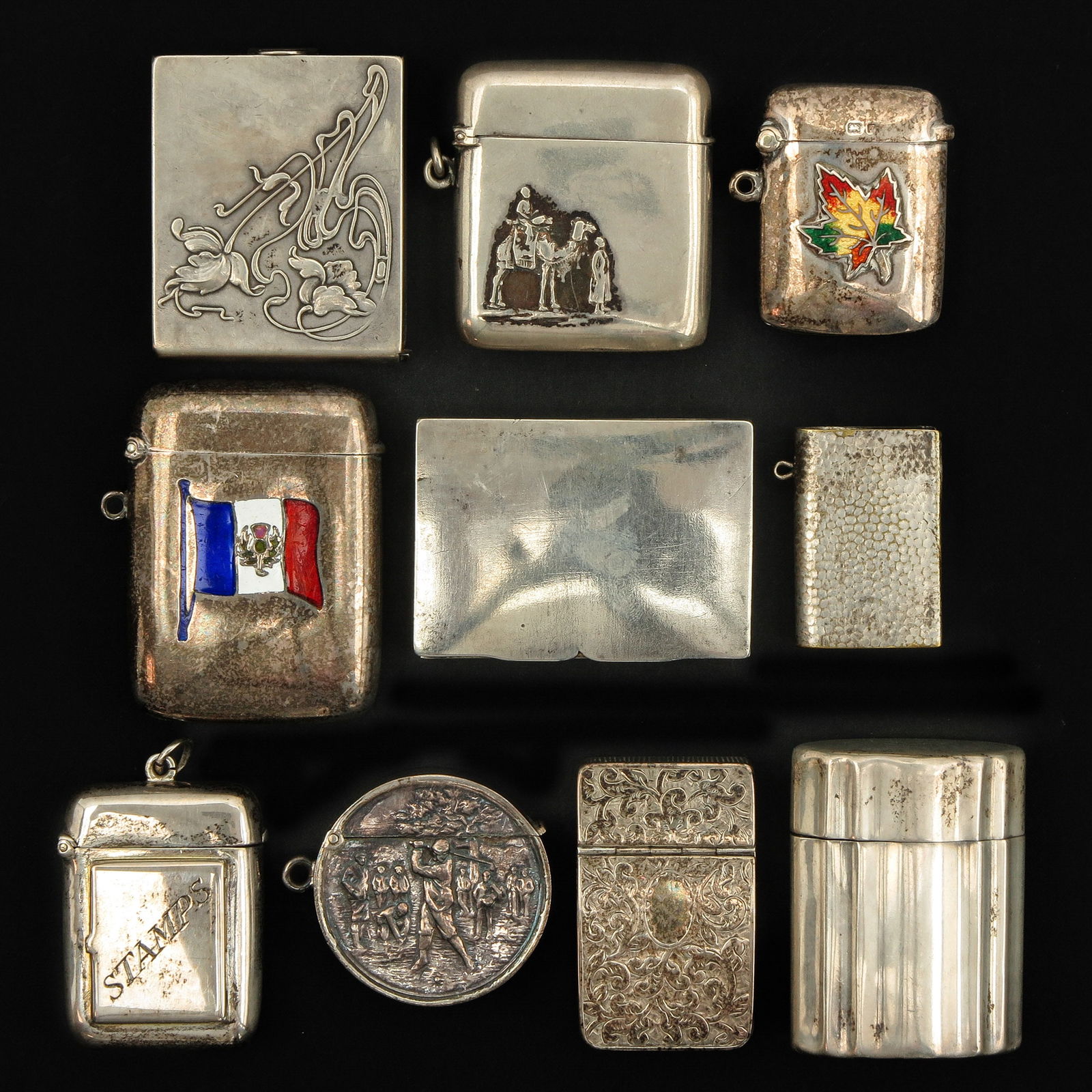 A Collection of Silver Vestacases (1 of 2)
