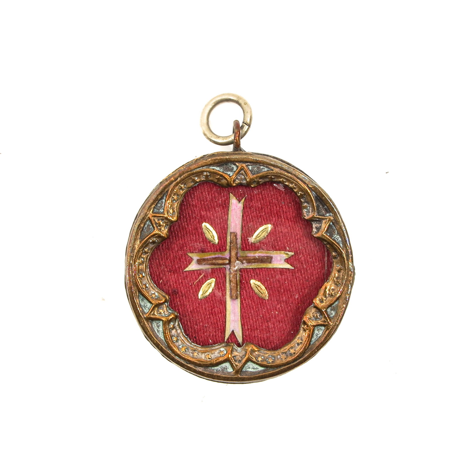 A Reliquary: in which relic of the Holy Cross, diameter 4 cm.