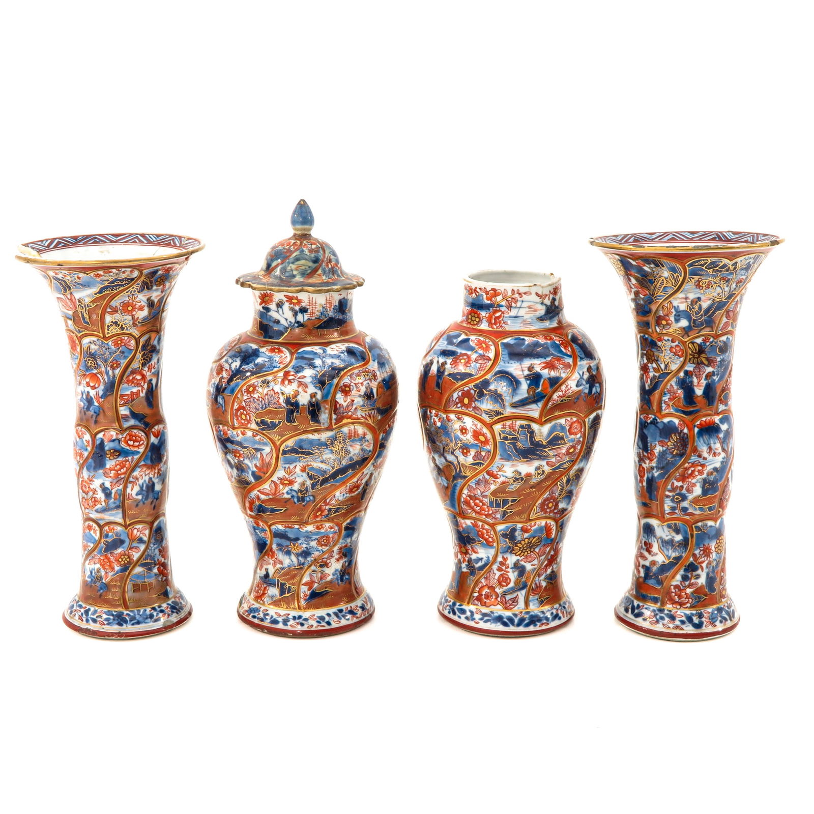 A 4 Piece Imari Garniture Set (1 of 8)