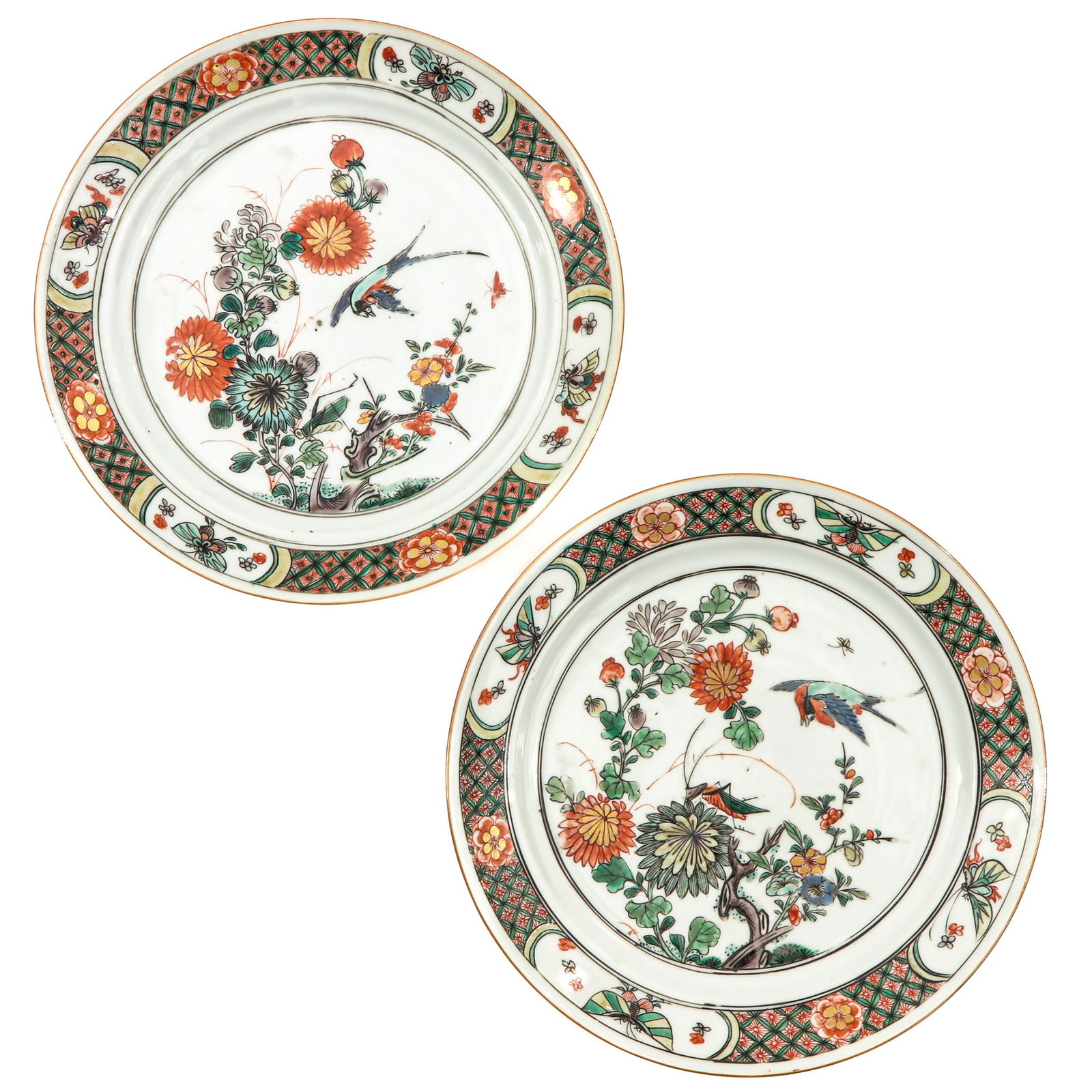 A Lot of 2 Famille Verte Plates (1 of 8)