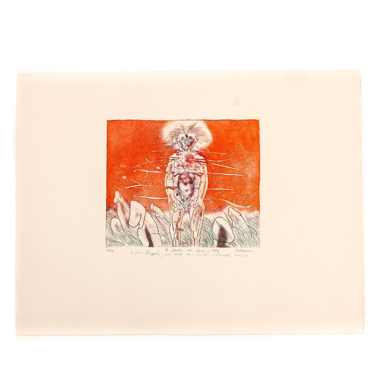 A Signed Etching: signed, 10/20, 29 x 24 cm.