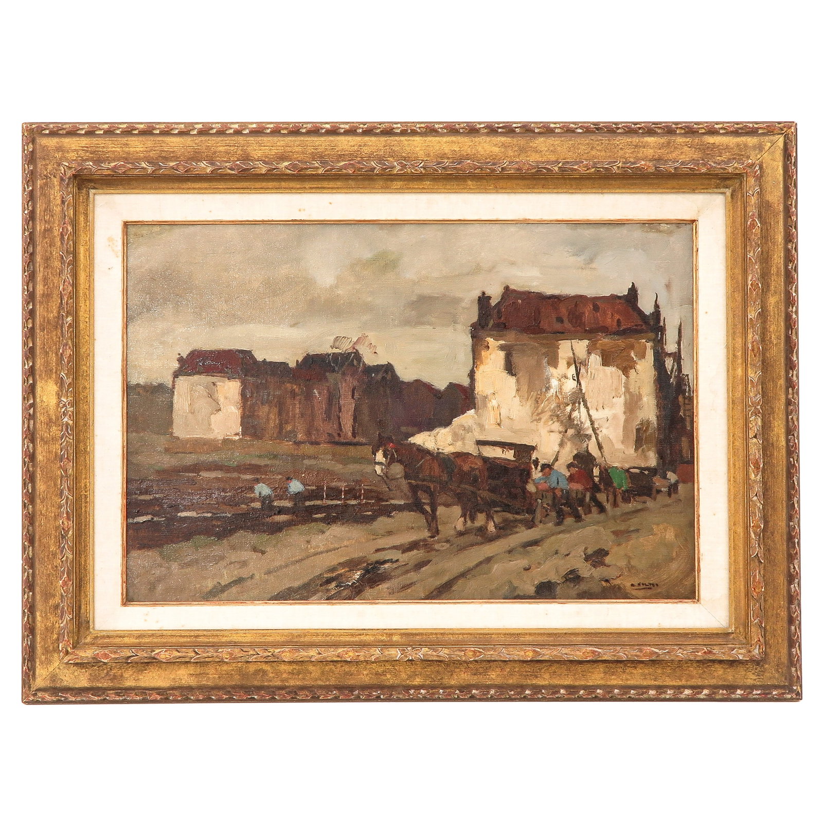 An Oil on Canvas Painting: oil on canvas, signed Nolteé, 60 x 40 cm.