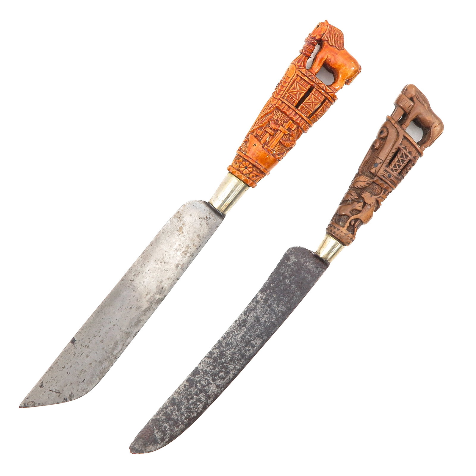 A Group of 2 Pareremessen: consisting of 2 pieces of pareremessen, Zeeland, longest 32 cm.