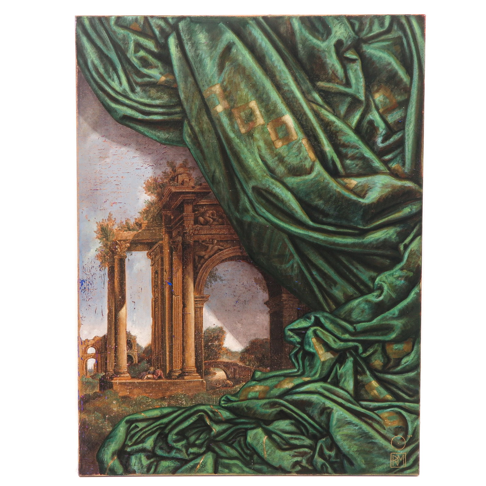 A Reyneir de Muynck Painting: oil on canvas, Reynier de Muynck, depicting a Roman scene, 85 x 113 cm.