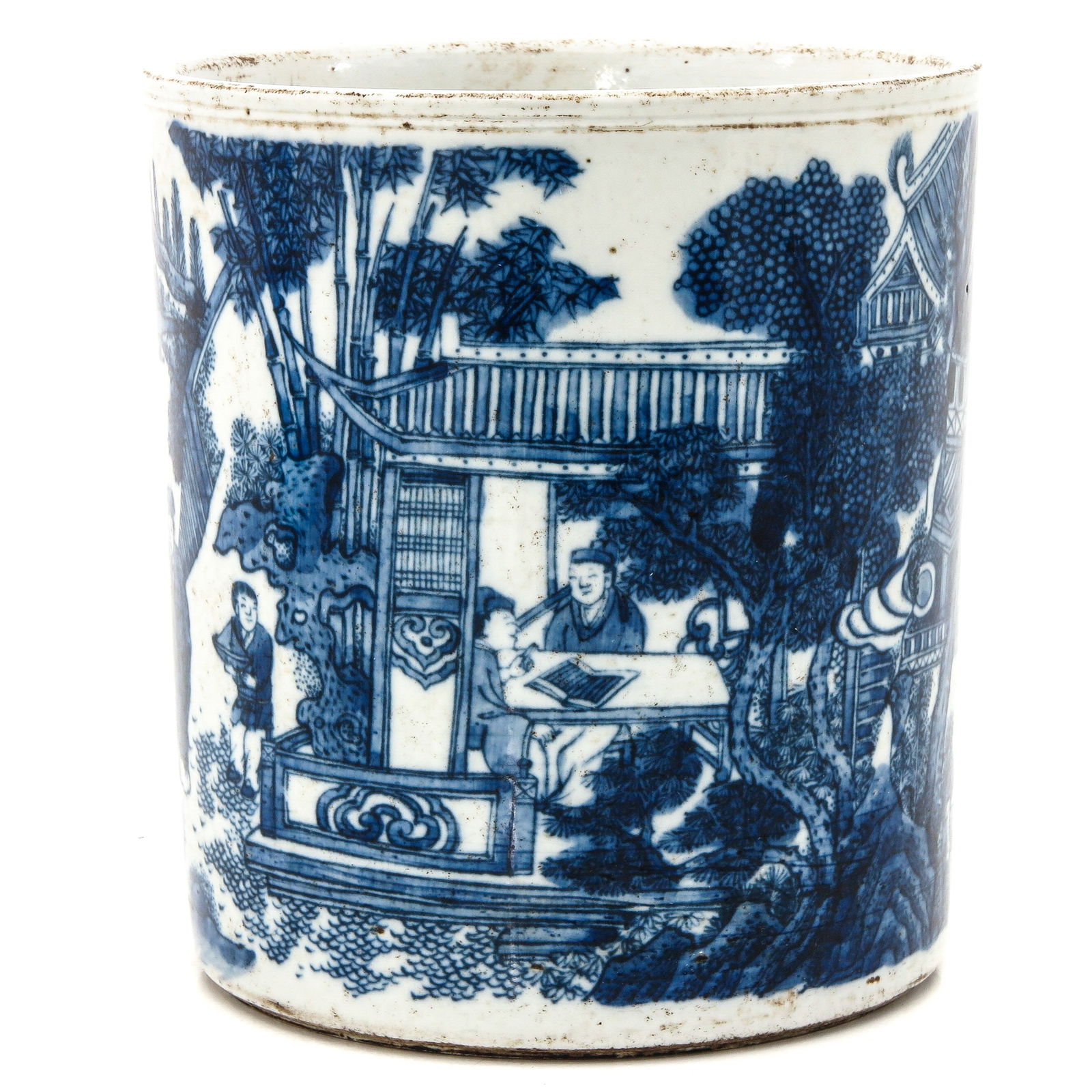 A Blue and White Brush Pot (1 of 6)