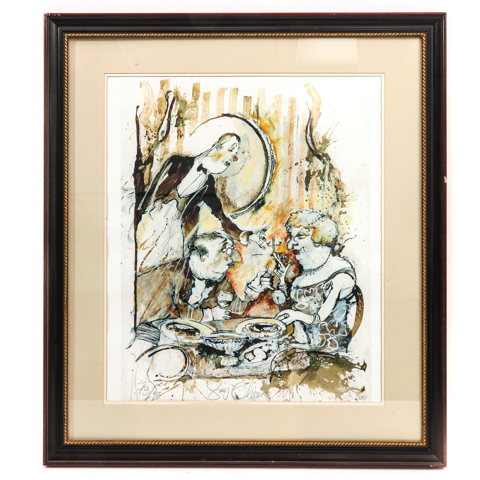 A Lithograph: signed Guy Olivier, dated 2001, 13/95, 53 x 63 cm.