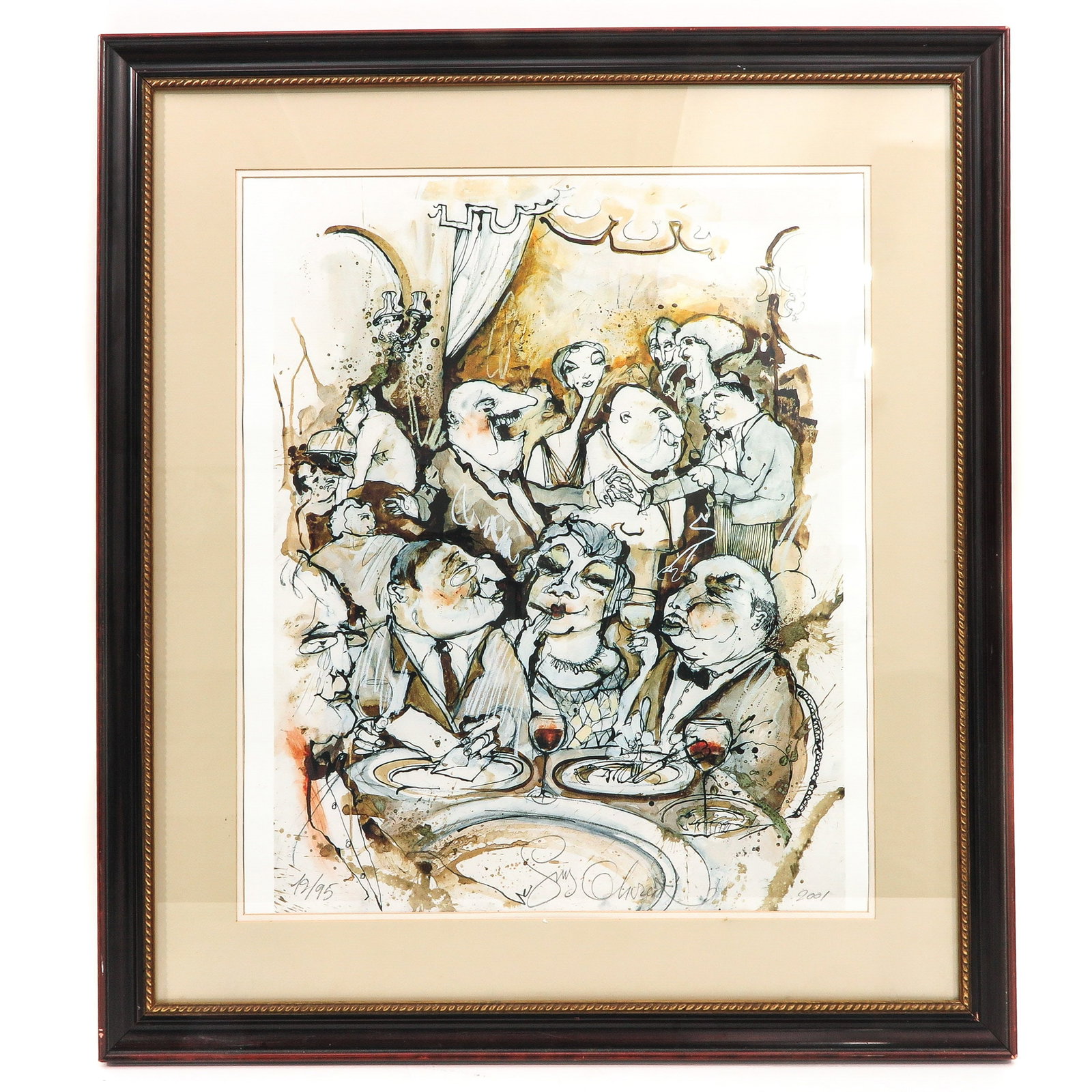 A Lithograph: signed Guy Olivier, dated 2001, 19/95, 53 x 63 cm.