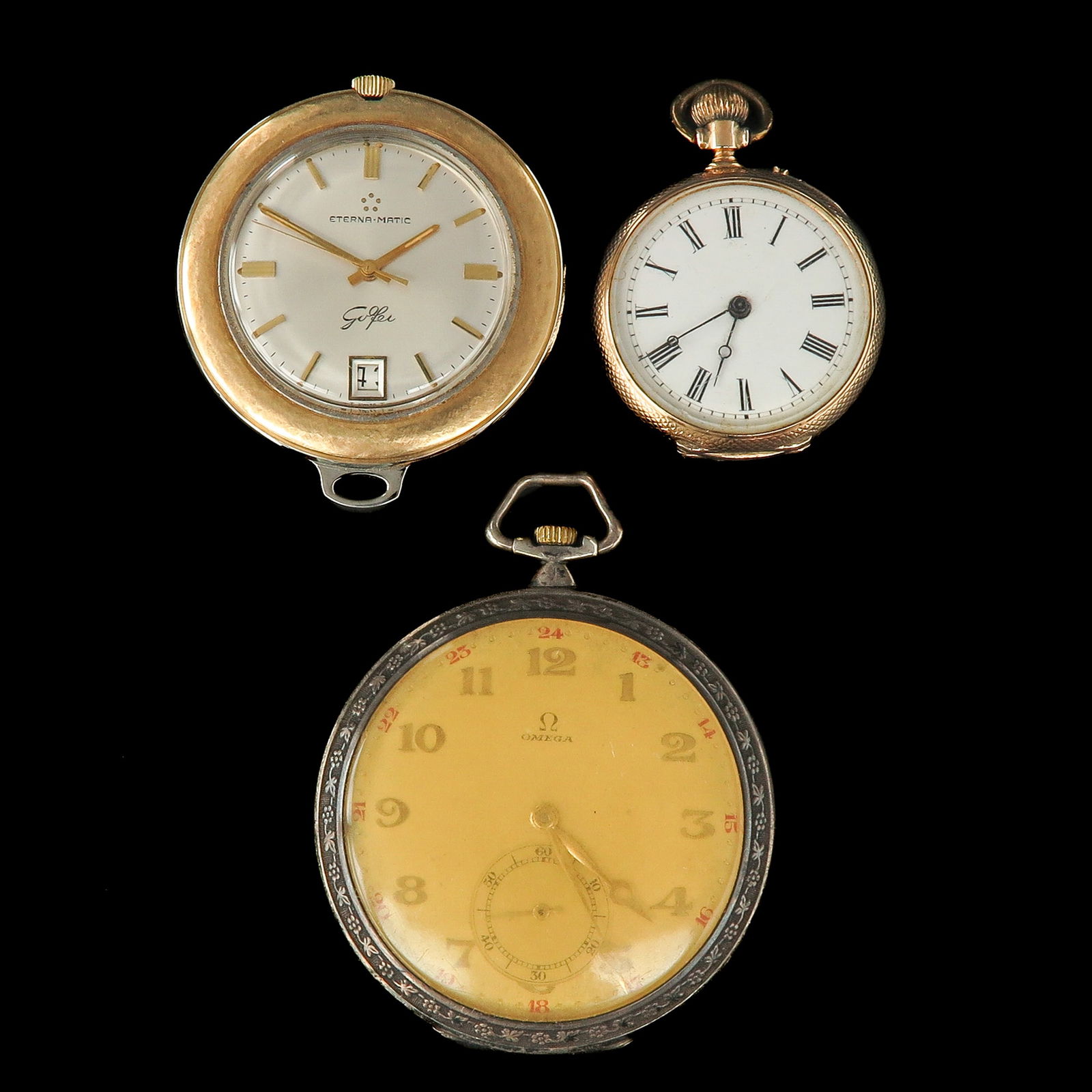 A Group of Three Pocket Watches (1 of 10)