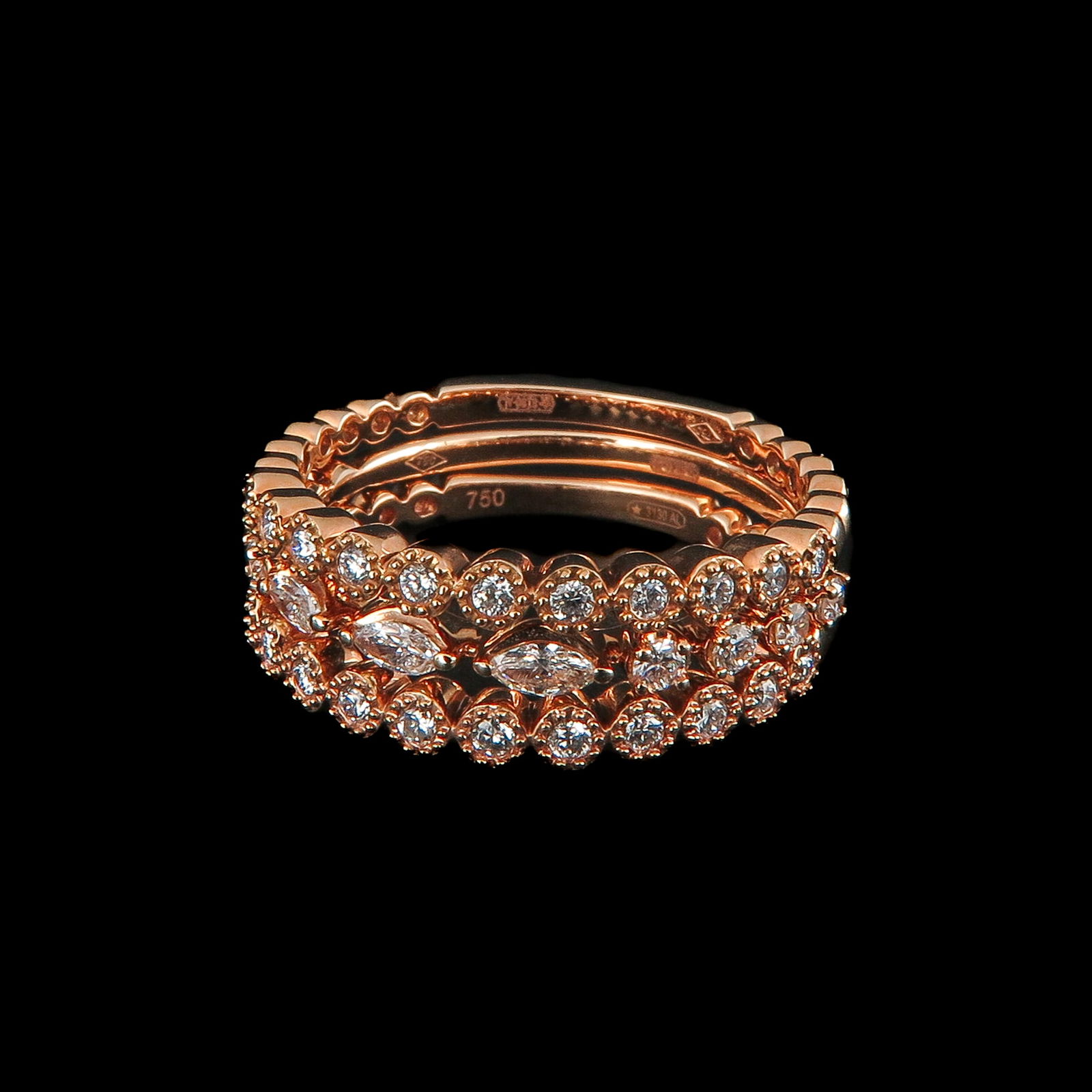A Group of 3 Stackable Diamond Rings (1 of 7)