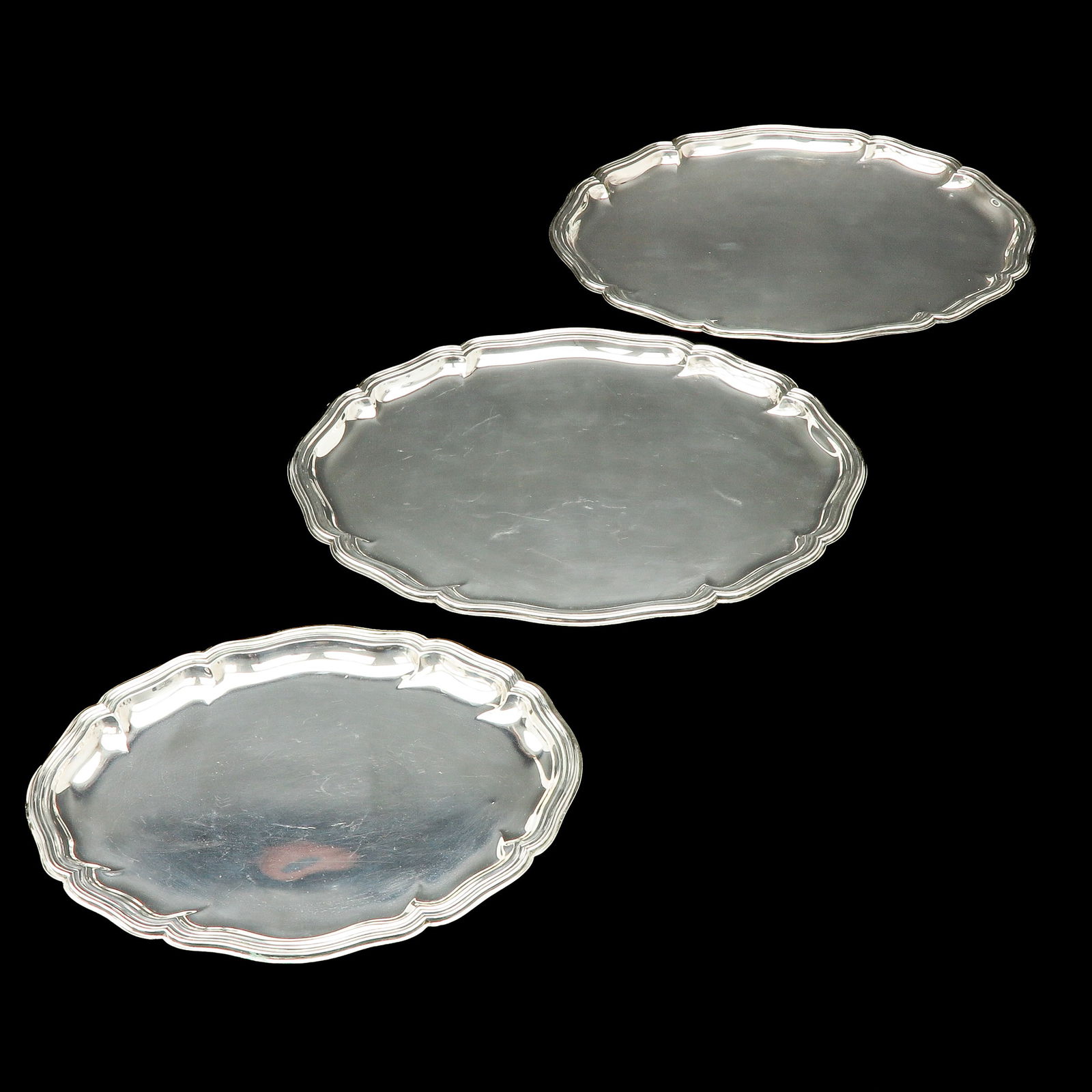 A Group of Three Silver Trays (1 of 10)