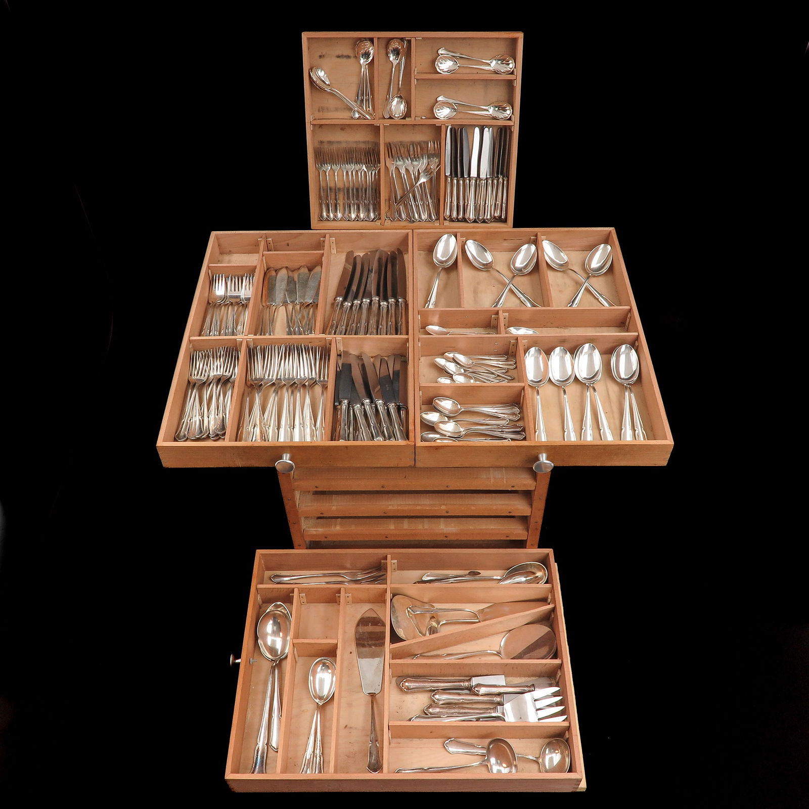 A Large Set of Silver Cutlery (1 of 10)