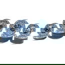 A Large Collection of Blue and White Plate Plates