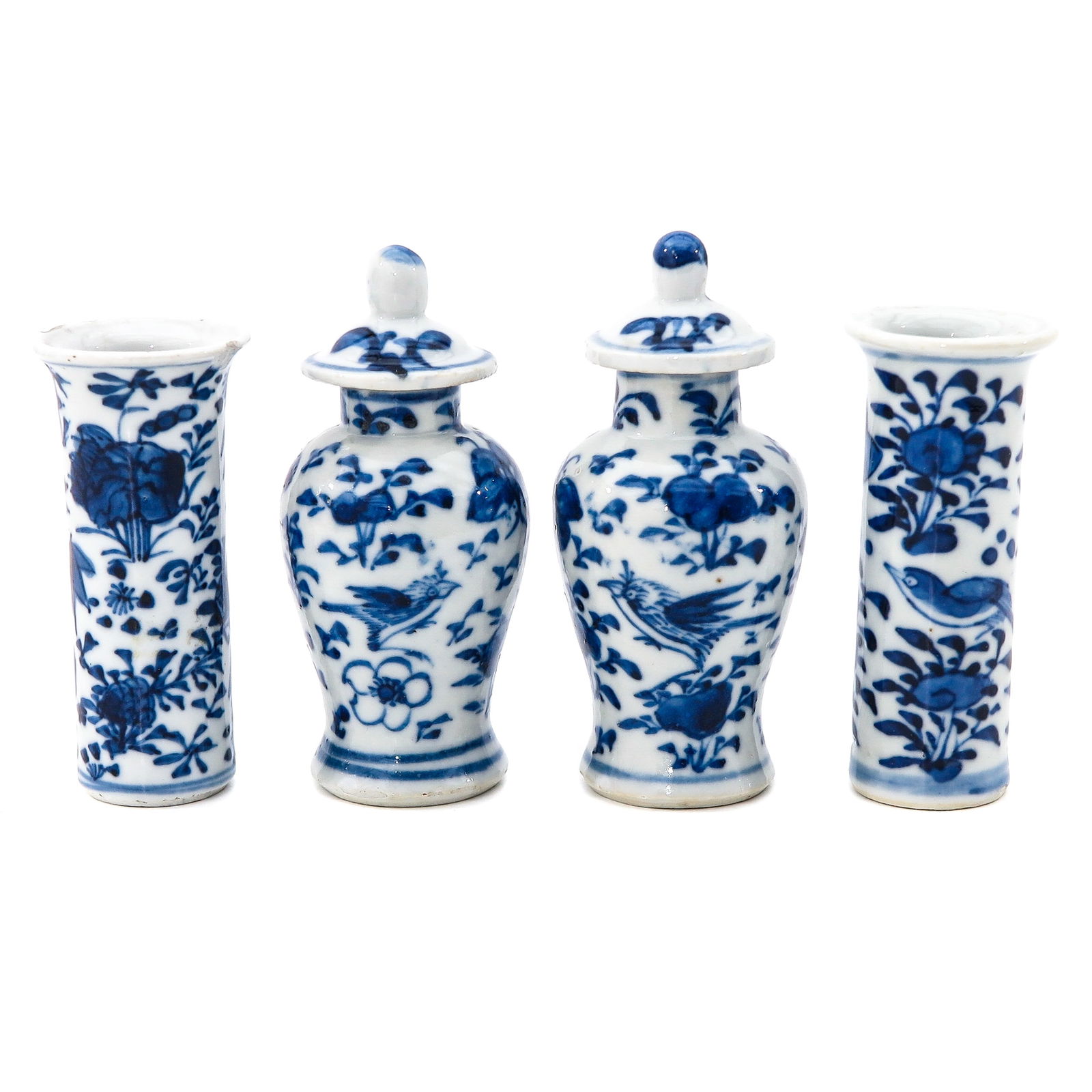 A Group of Four Miniature Garniture Vases (1 of 10)
