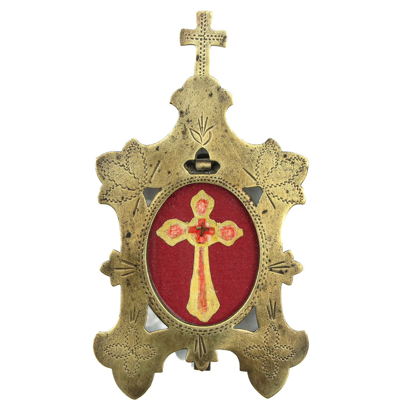 A Standing Relic: containing relics of the Holy Cross, height 12 cm., you buy the theca, the relics are a gift