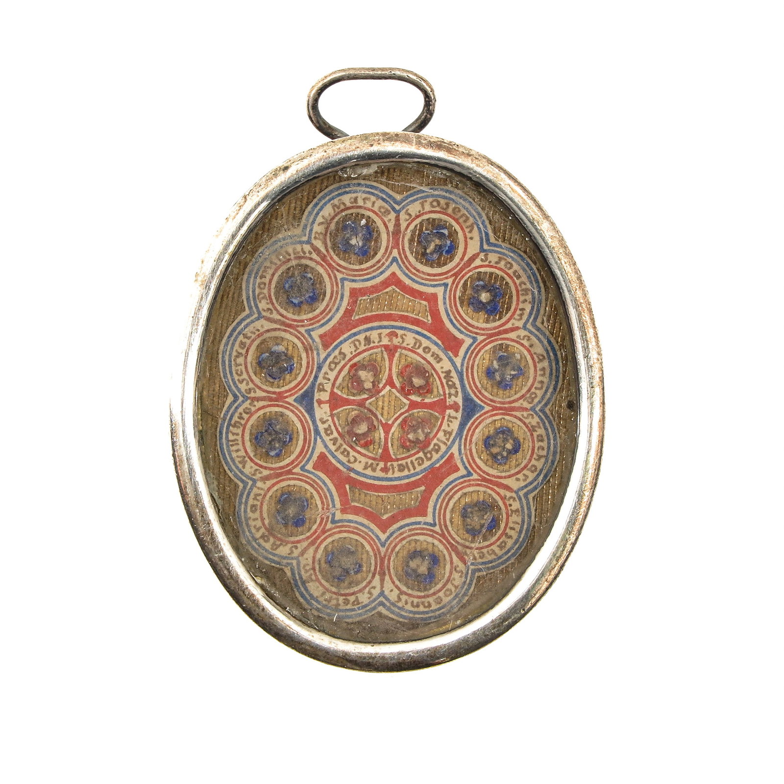 A Sealed Theca: silver, in which seventeen holy relics, including relics of the Blessed Virgin Mary, Saint Joseph, bridegroom of the Blessed Virgin, the saint Servatius, bishop, saint Willibrord, bishop and confessor