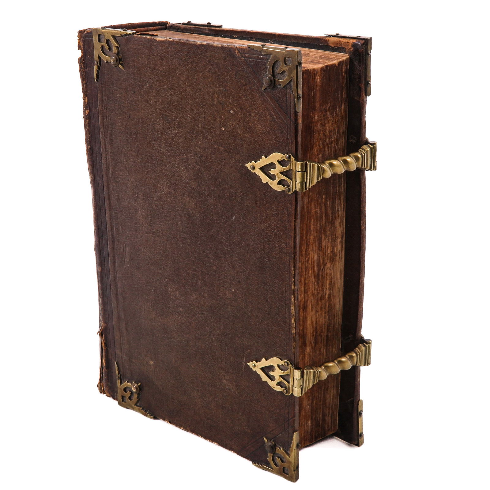 A Bible: Printed by Nicolaas Goetzee in Gorinchem, 18th century, with various maps, 29 x 43 x 12 cm.