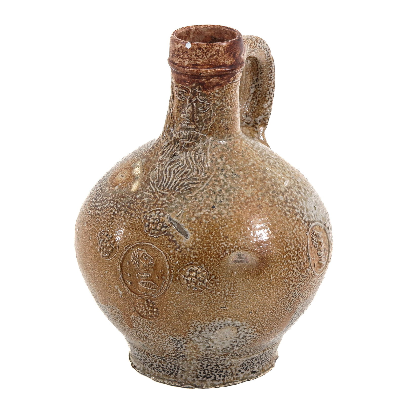 A Baardmankruik: ca. 1700, with stamp marks, height 19 cm.