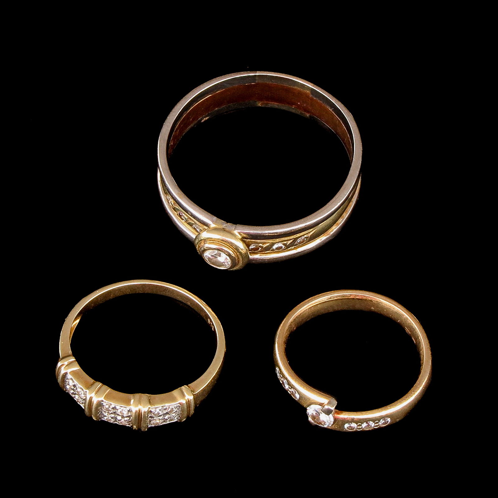 A Lot of 3 14KG Diamond Rings (1 of 10)